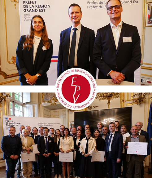 Remise du label Entreprise du Patrimoine Vivant à Georges Bruck par la préfecture